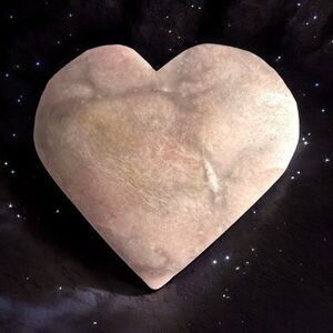 Pink Opal Heart‎ Carving (#7)